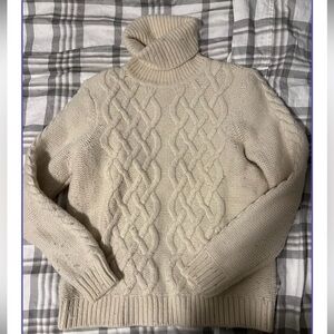 Preowned Sandro Women's Knit Wool 100% Sweater Long Sleeve High Neck Size s